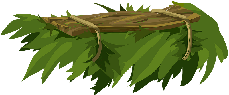Green wooden platform