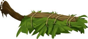 Green wooden platform