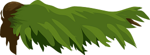 Green wooden platform