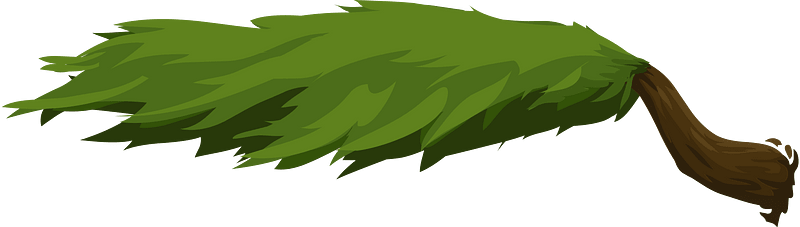Green wooden platform