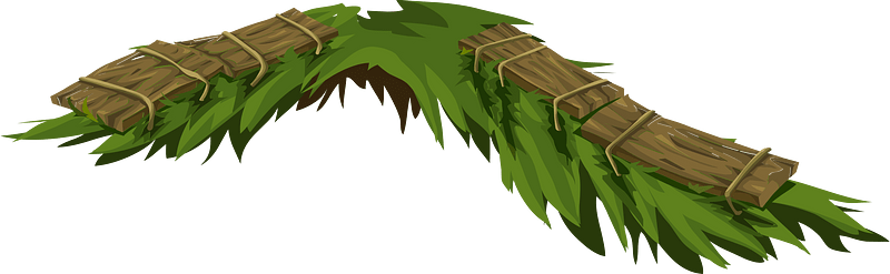 Green wooden platform