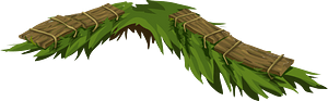 Green wooden platform