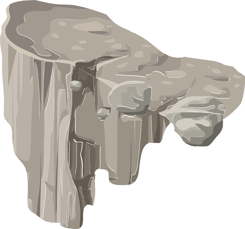 Grey rocky platform