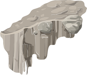 Grey rocky platform