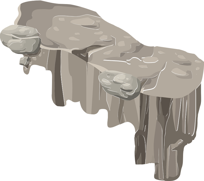 Grey rocky platform