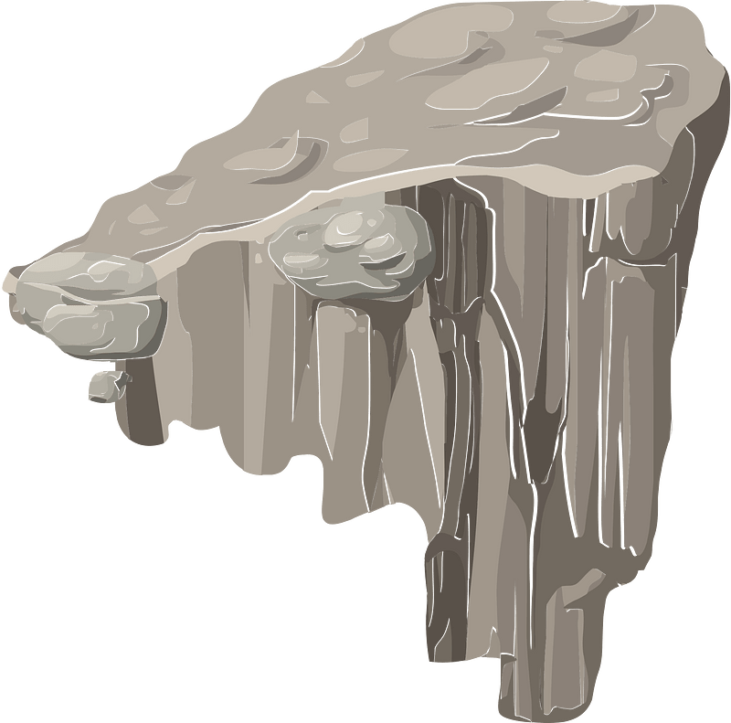 Grey rocky platform