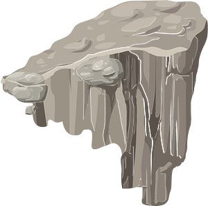 Grey rocky platform