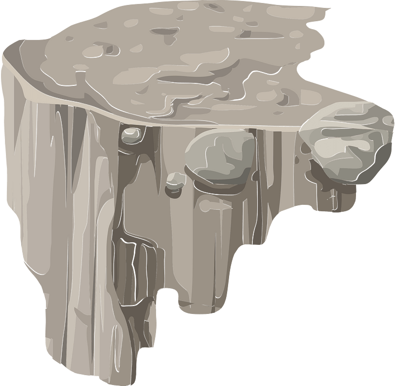 Grey rocky platform