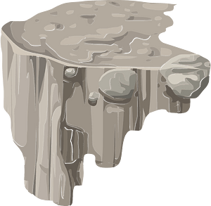 Grey rocky platform