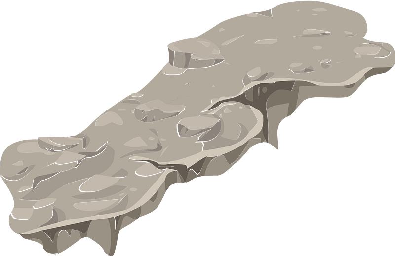 Grey rocky platform
