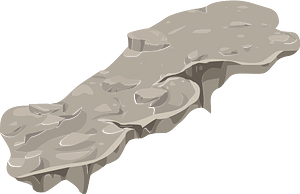 Grey rocky platform