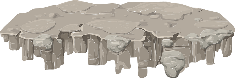 Grey rocky platform