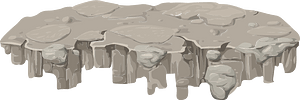 Grey rocky platform