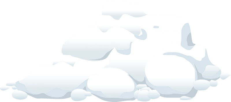 White snow rubble