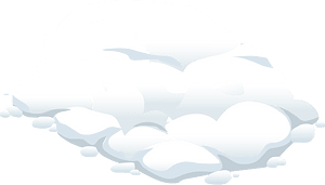 White snow rubble