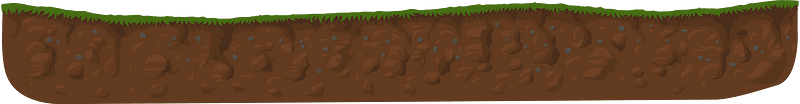 Brown ground crosssection long curvy