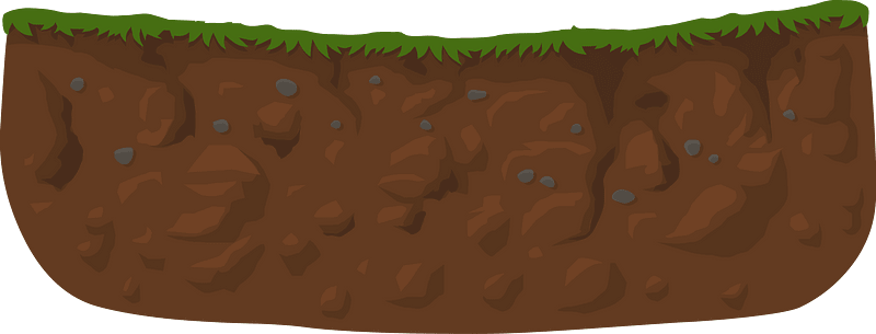 Brown ground crosssection short