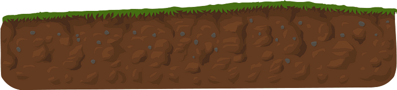 Brown ground crosssection short