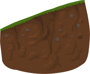 Brown ground crosssection short curve
