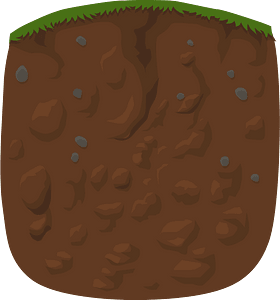 Brown ground crosssection short curve