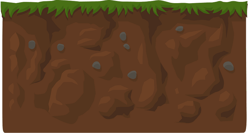 Brown ground crosssection short