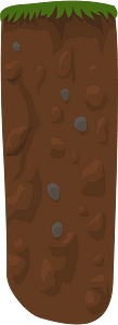 Brown ground crosssection sliver
