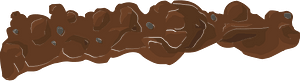 Brown ground crosssection underside short