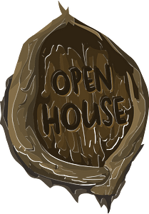 Brown ground heights openhouse sign