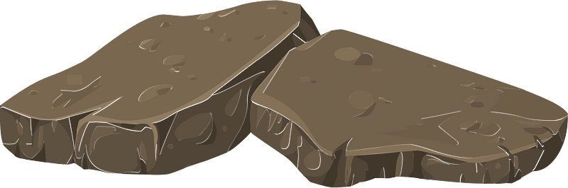 Brown rock rubble