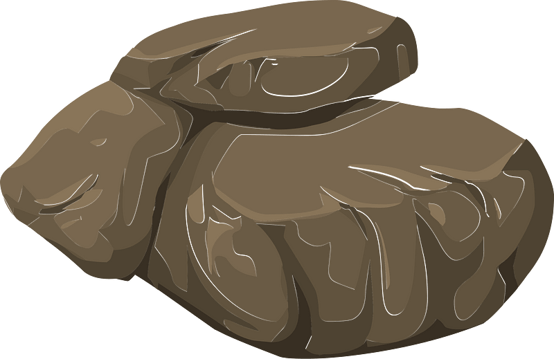 Brown rock rubble