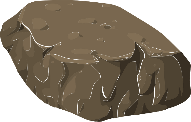 Brown rock rubble