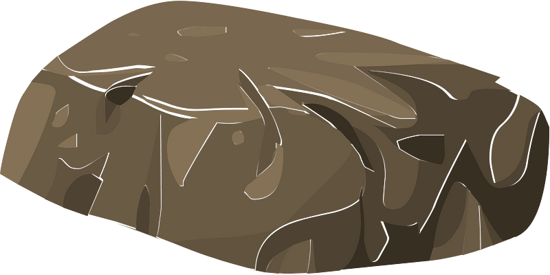 Brown rock rubble