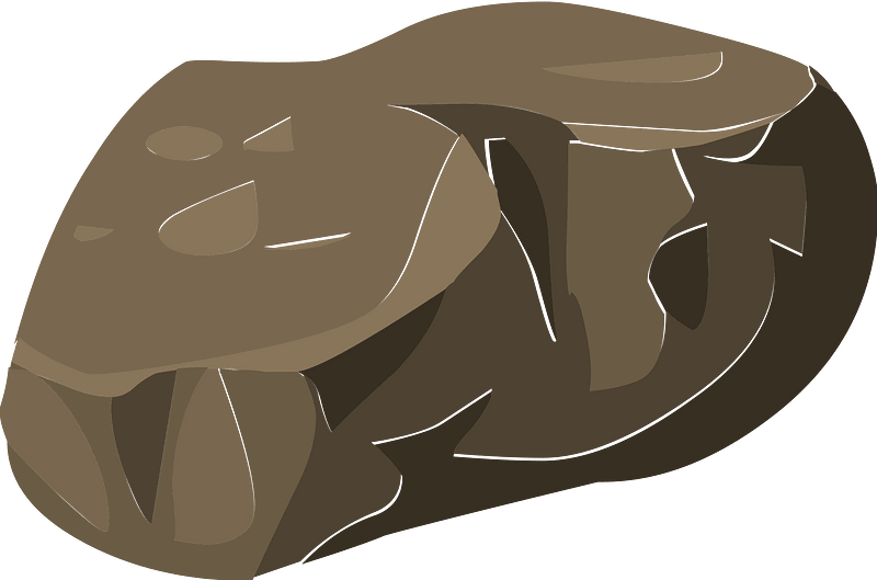 Brown rock rubble