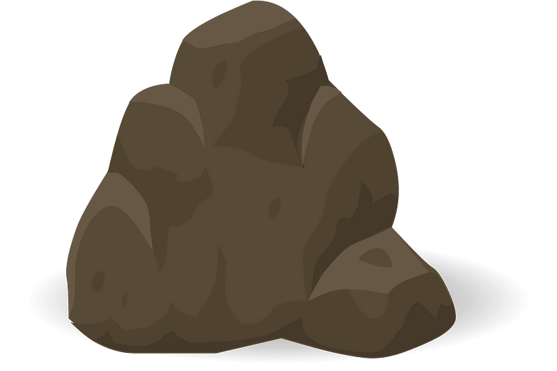 Brown rock rubble