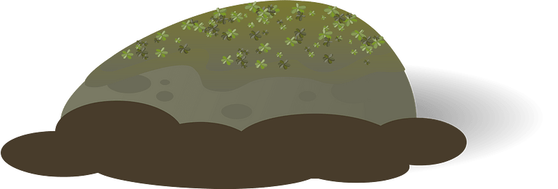 Green stone moss