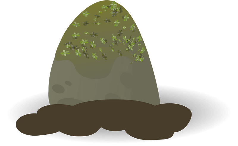 Green stone moss