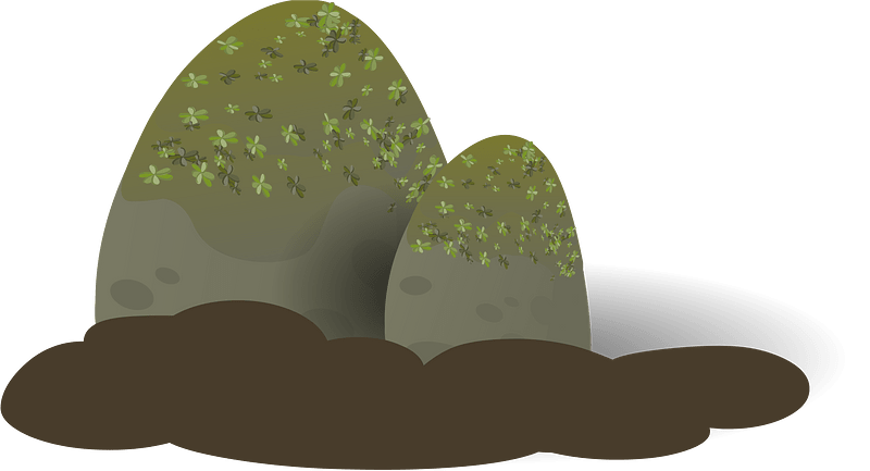 Green stone moss