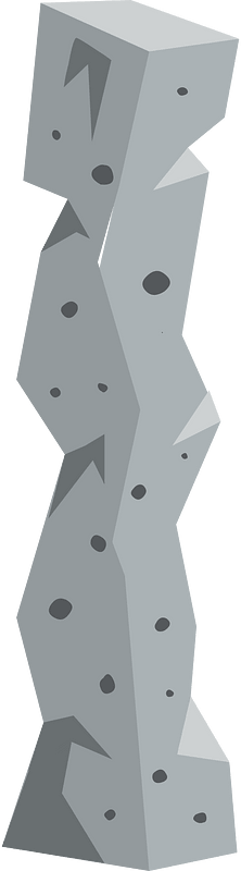 Grey stone pillar