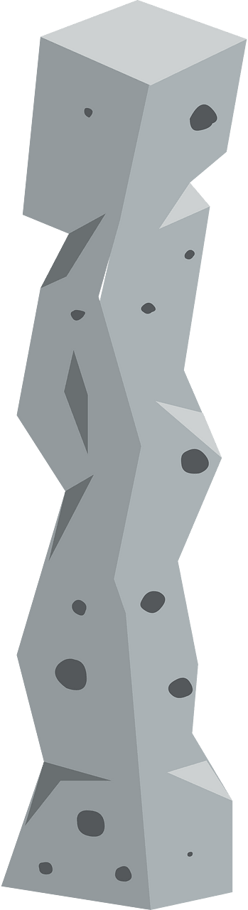 Grey stone pillar