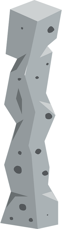 Grey stone pillar