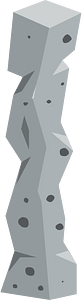 Grey stone pillar