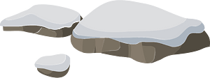 Snowy rock
