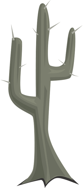 Grey dead spike cactus