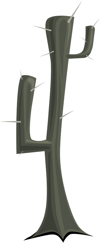 Grey dead spike cactus