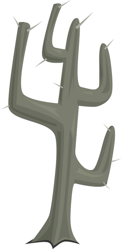 Grey dead spike cactus