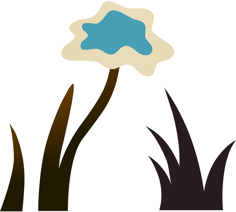 Blue fantasy flower