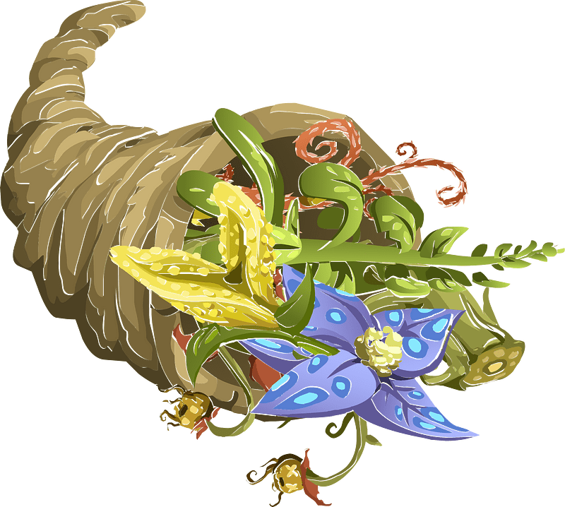 Horn with herbs