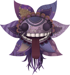 Purple fantasy flower