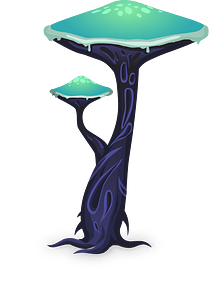 Green mushroom tree