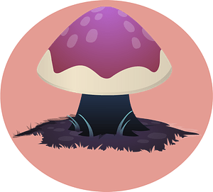 Pink mushroom